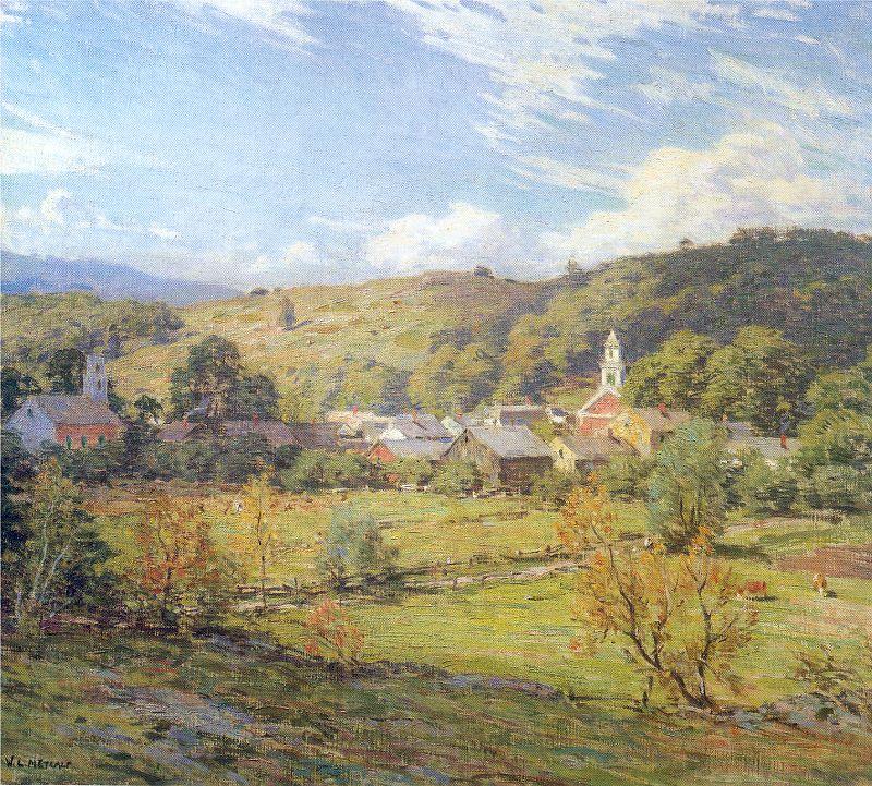 Metcalf, Willard Leroy The Village- September Morning